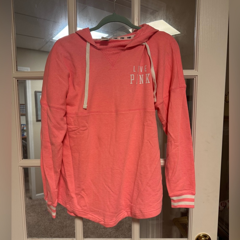 Victoria's Secret Pink Hoodie with White Details Medium NWOT